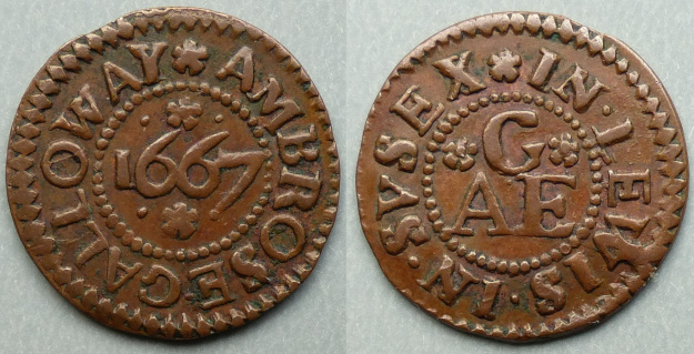 Lewes, Ambrose Galloway 1667 farthing